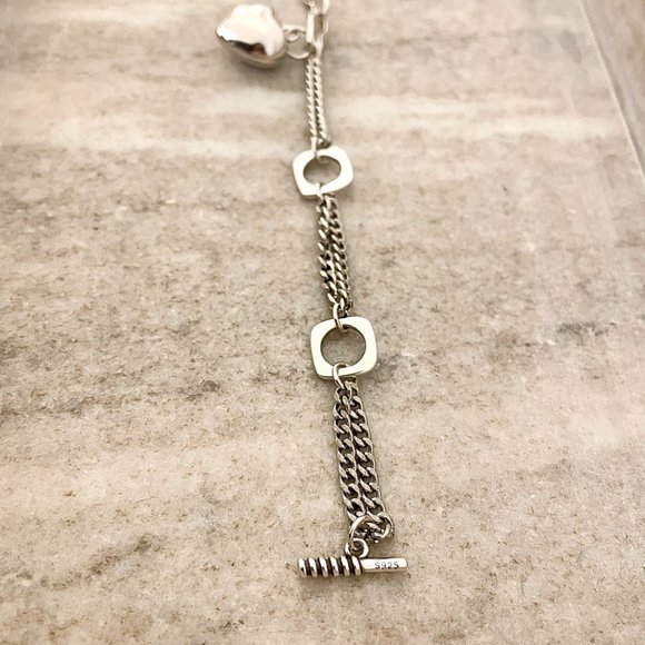 925 Sterling Silver Chain Link Bracelet Silver large link bracelet - Picture 4 of 4